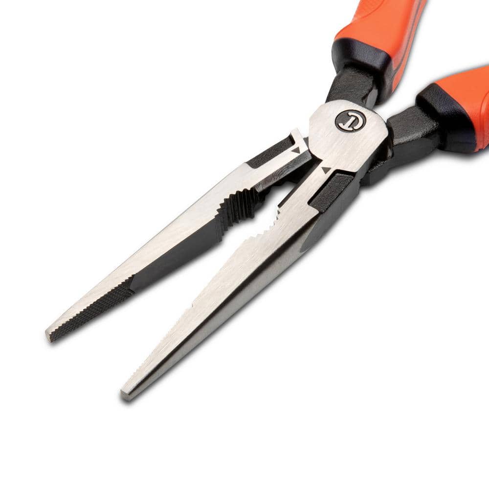 Crescent 8 in. Z2 High Leverage Long Nose Pliers with Dual Material Grips (3)