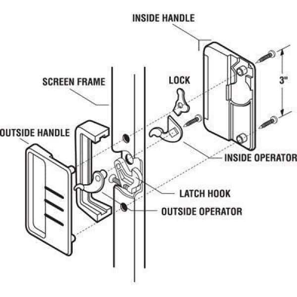 Prime-Line Black Plastic Sliding Screen Door Handle, Anjac (2)