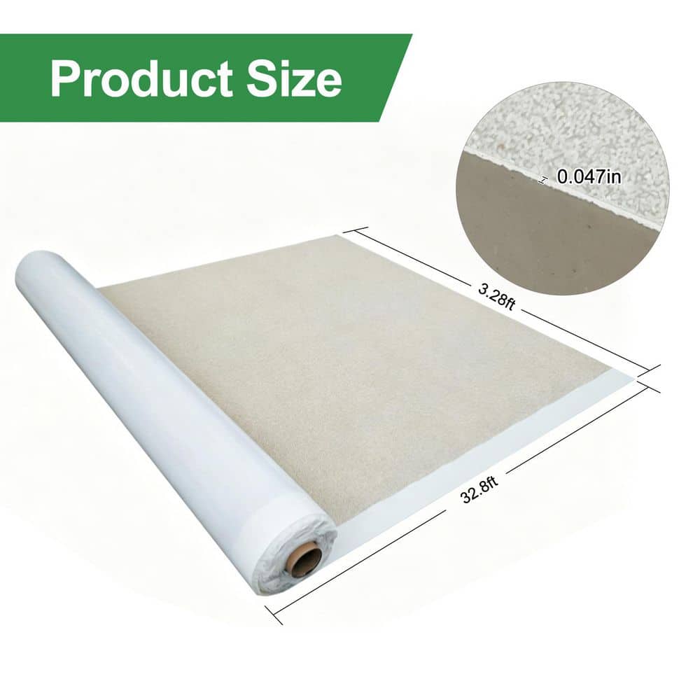 Wellco 3.3 ft. x 32 ft. Self-Adhesive Waterproofing Membrane Peel and Stick Underlayment for Roofing, Foundation (2)