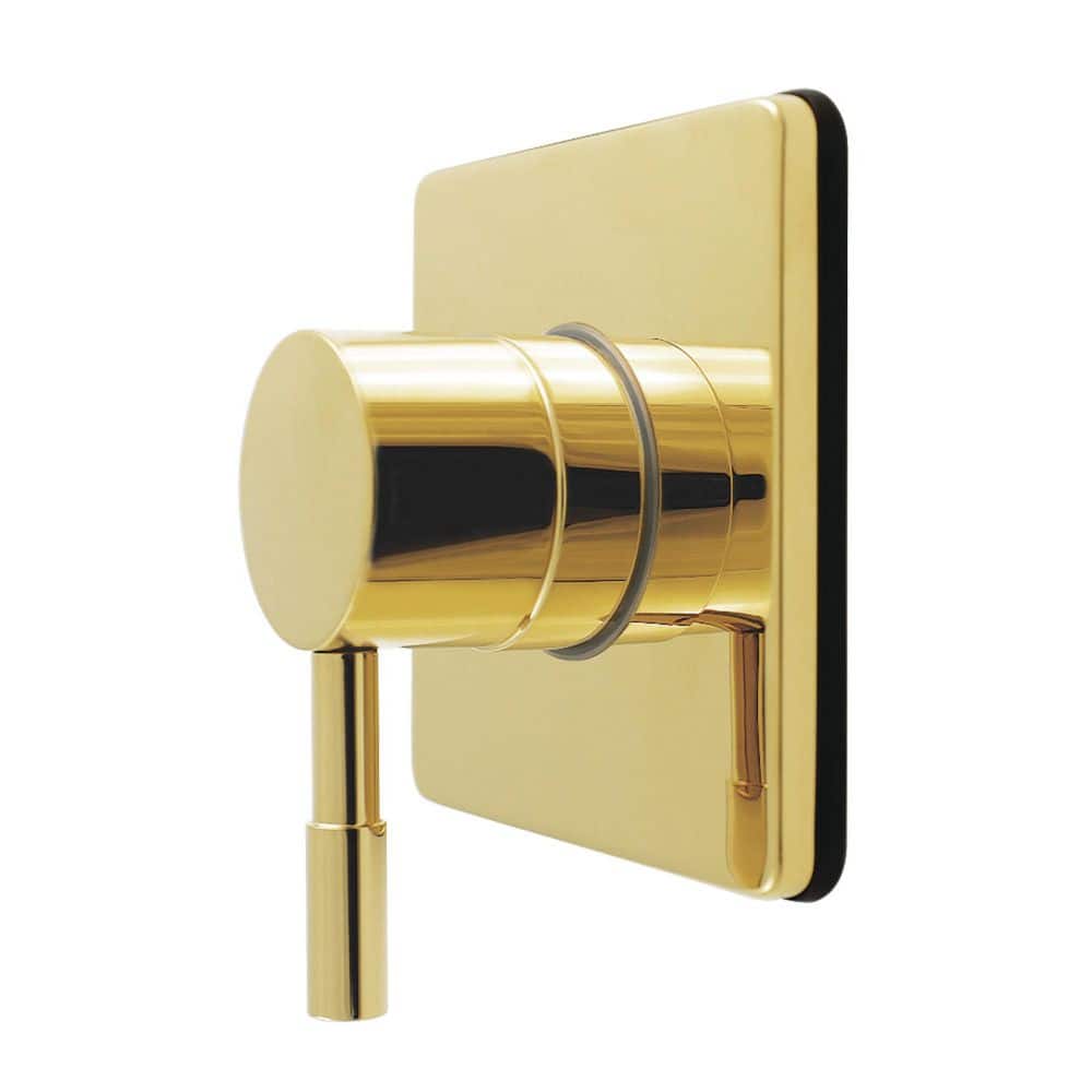 Kingston Brass Concord 3/4 in. Single-Handle 1-Hole Wall Mount 6-Way Diverter Valve with Trim Kit in Polished Brass (1)