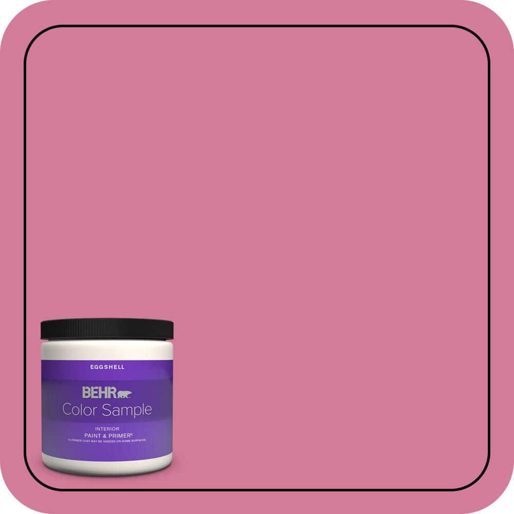 BEHR PREMIUM PLUS 8 oz. #P130-5 Little Bow Pink Eggshell Enamel Interior Paint & Primer Color Sample (1)