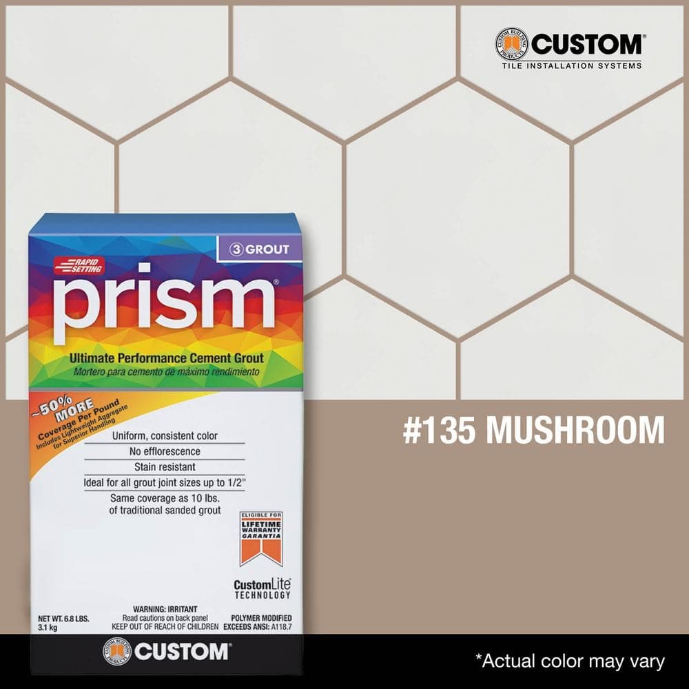 Custom Building Products Prism #135 Mushroom 17 lb. Ultimate Performance Grout (3)