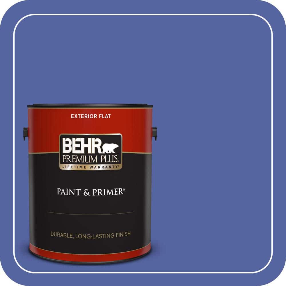 BEHR PREMIUM PLUS 1 gal. #T13-9 Electrify Flat Exterior Paint & Primer