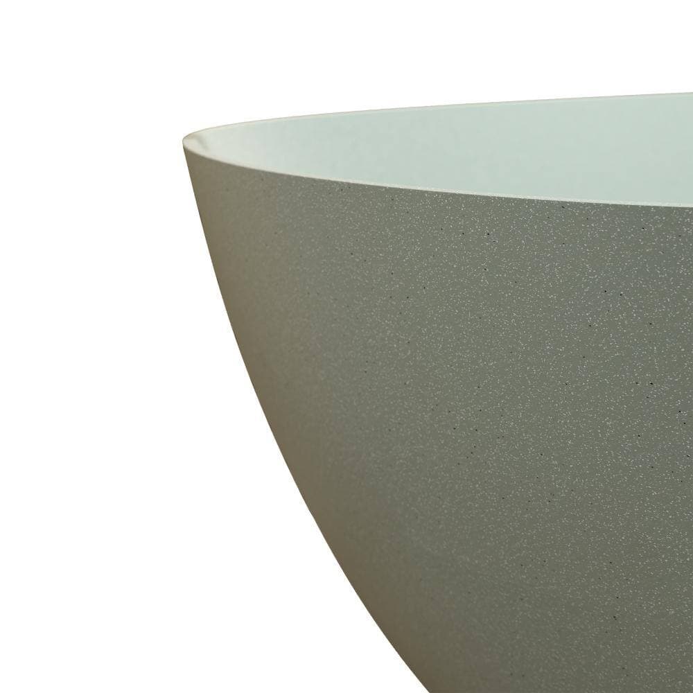 INSEEDE Vela 65 in. Solid Surface Resin Stone Freestanding Soaking Bathtub in Turquoise Green Modern Tubs with Pop-up Drain (2)