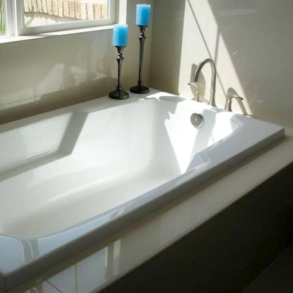 Hydro Systems Napa 66 in. Acrylic Rectangular Drop-in Reversible Drain Whirlpool Tub in White (2)