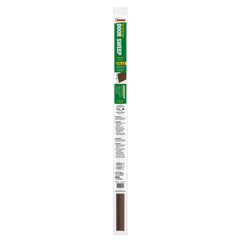 Frost King E/O 1-1/2 in. x 36 in. Brown Self-Stick Door Sweep (2)