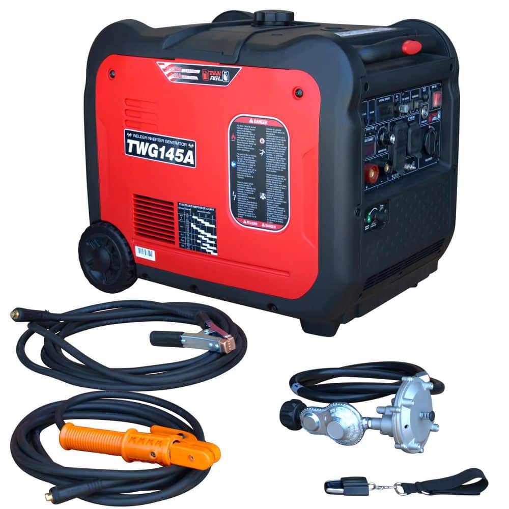 Tomahawk Power 145 Amp Engine Driven Welder Stick Generator 5500-Watt 7.5 HP Gasoline Powered Inverter Super Quiet Portable