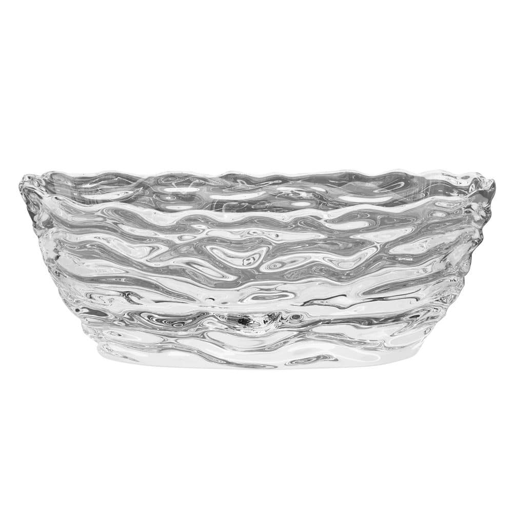 CASAINC 69 in. x Freestanding Resin Transparent Soaking Bathtub in Transparent White with Wave Design Ergonomic Back Support (1)