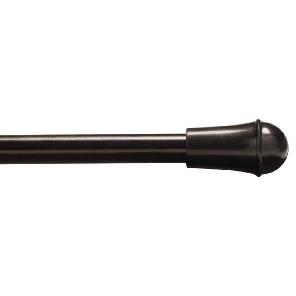 Unbranded 28 in. - 48 in. Single Cafe Curtain Rod in Oil Rubbed Bronze