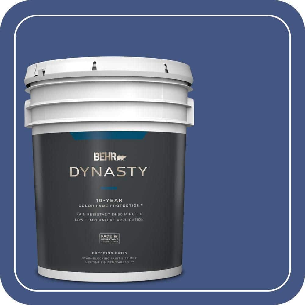 BEHR DYNASTY 5 gal. #S-H-600 Sailor Satin Enamel Exterior Stain-Blocking Paint & Primer