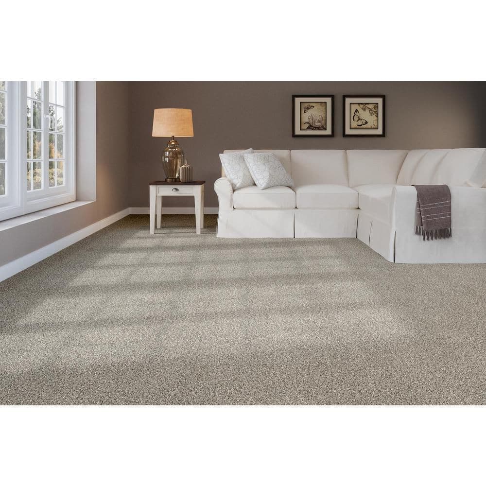 TrafficMaster Mesa - Boulder - Beige Residential 18 x 18 in. Peel and Stick Carpet Tile Square (22.5 sq. ft.) (4)