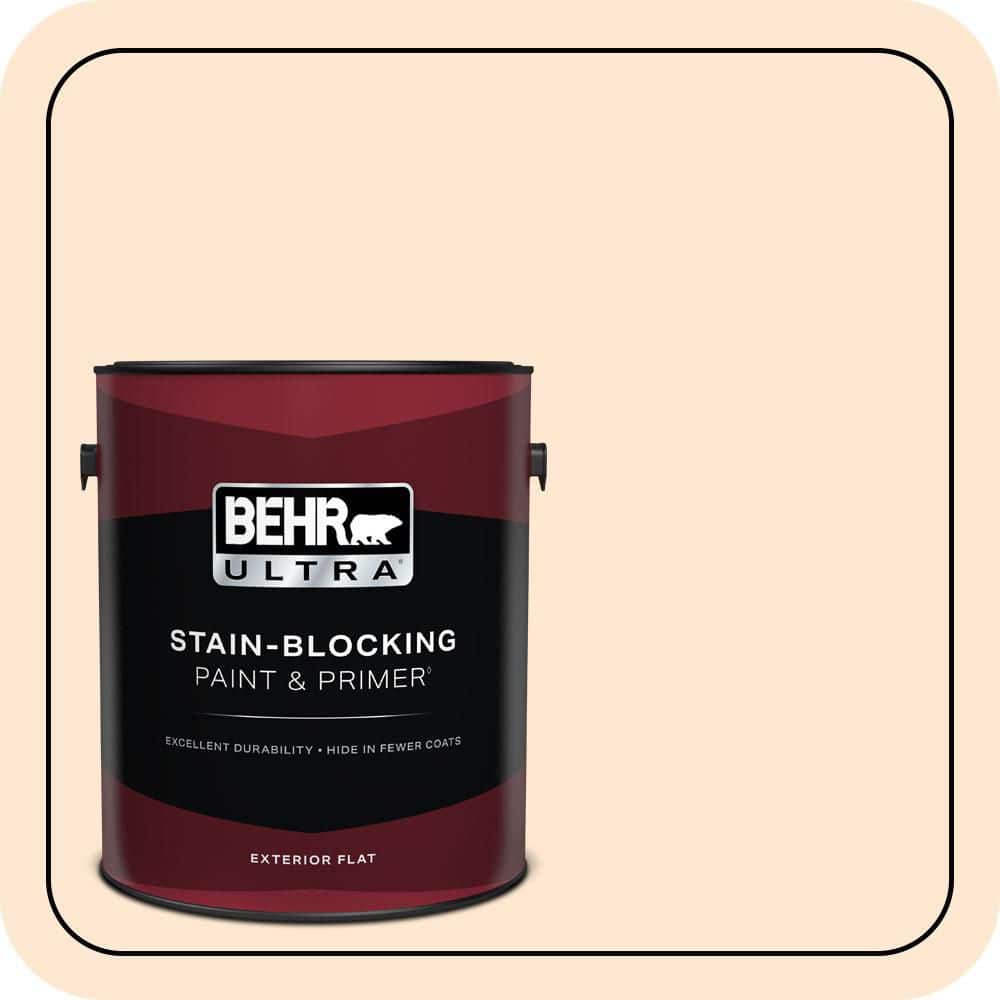 BEHR ULTRA 1 gal. #P210-1 Sour Candy Flat Exterior Paint & Primer