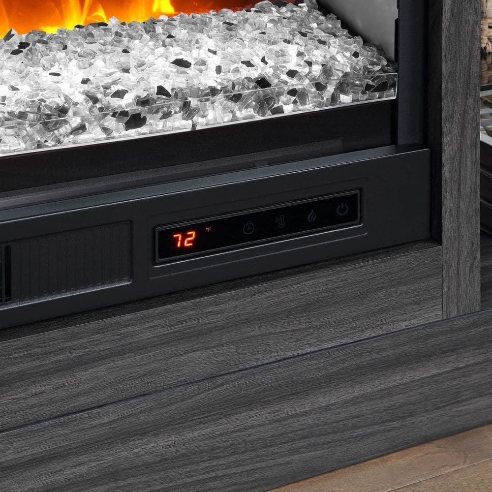 Whalen 65 in. Fireplace Console-Dark and Medium Charcoal Birch Grain (2)