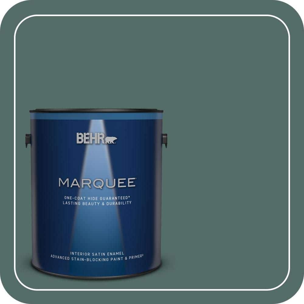 BEHR MARQUEE 1 gal. #MQ6-39 Chelsea Garden One-Coat Hide Satin Enamel Interior Paint & Primer