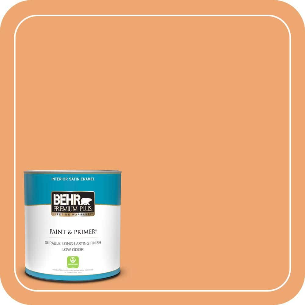 BEHR PREMIUM PLUS #HDC-SP16-04 Apricot Jam Enamel Low Odor & Primer (1)