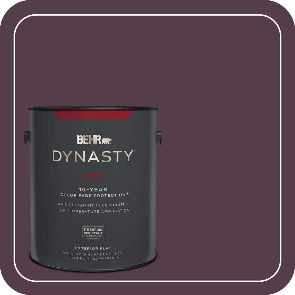 BEHR DYNASTY 1 gal. #T15-4 Your Majesty Flat Exterior Stain-Blocking Paint & Primer