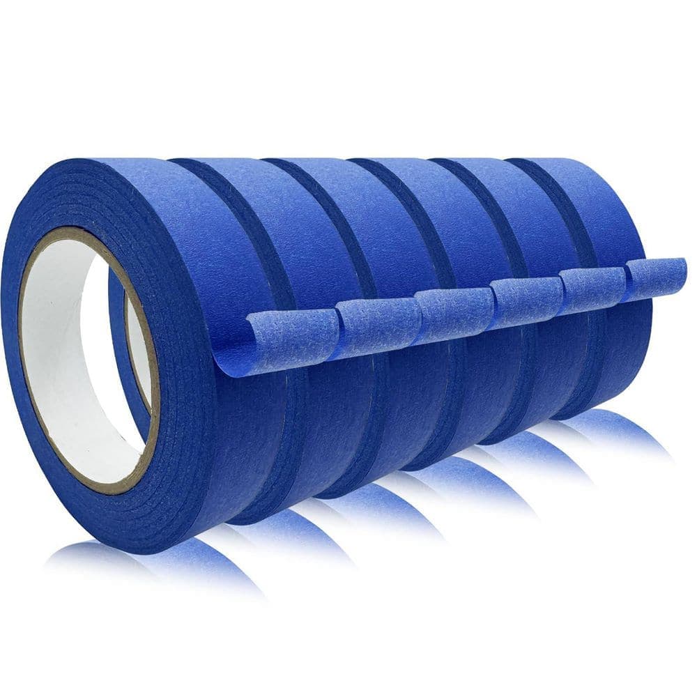 NVNOO 0.94 in. 60.1 yd Blue Premium Tape for, Painting, DIY Crafts Arts, Walls, Sealing, Insulation, Binding (6-Pack) (1)