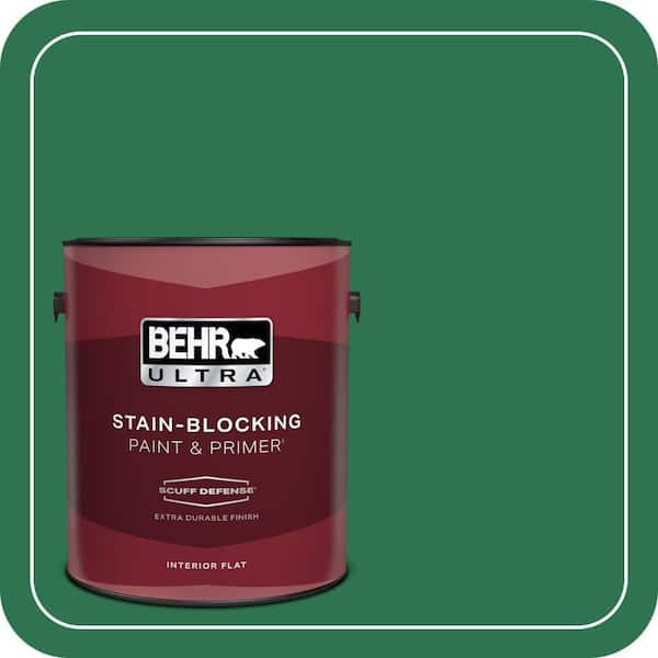BEHR ULTRA 1 gal. #P420-7 Crown Jewel Extra Durable Flat Interior Paint & Primer (2)