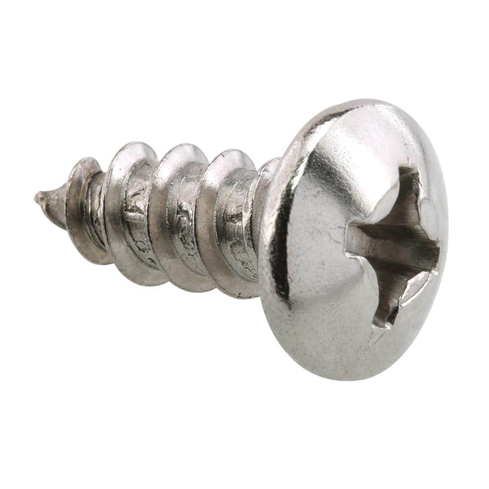 Prime-Line #14 x 5/8 in., Stainless Steel Pan Head Phillips Drive Sheet Metal Screws, Self-Tapping (100-Pack) (1)