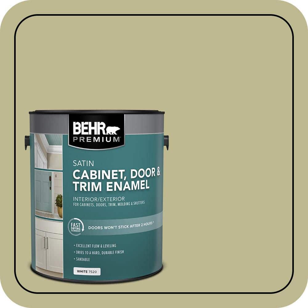 BEHR PREMIUM 1 gal. #S340-4 Back To Nature Satin Enamel Interior/Exterior Cabinet, Door & Trim Paint