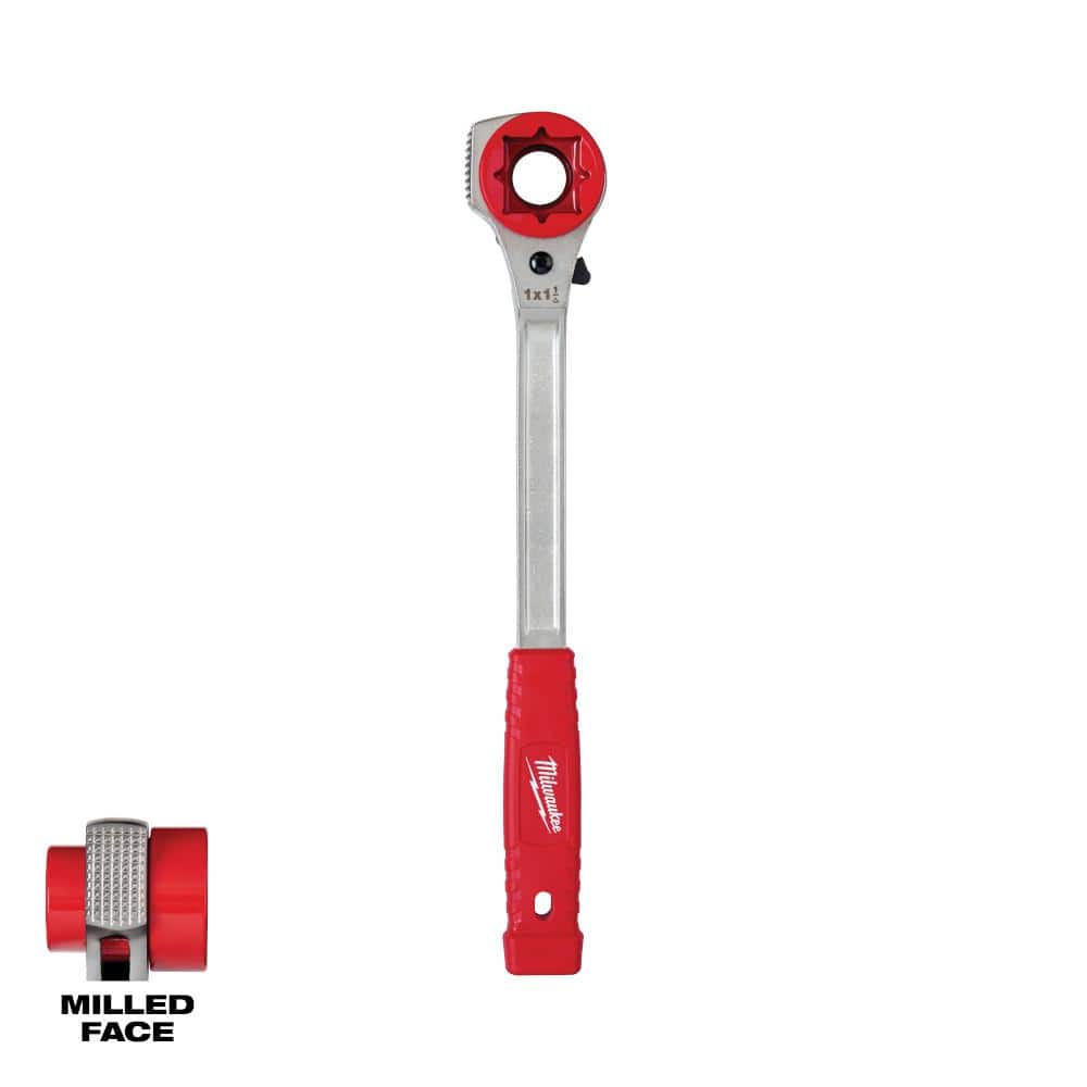 Milwaukee Lineman's High Leverage Ratcheting Wrench with Milled Strike Face