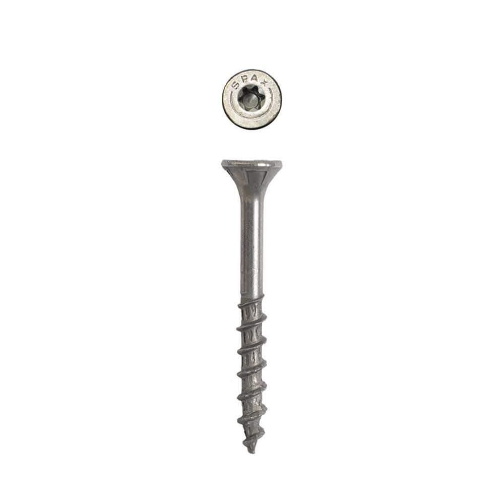 SPAX #10 x 1-1/2 in. Exterior Flat Head Deck Wood Screws Construction Torx T-Star Plus (125 Each) 1 LB Bit Included (2)
