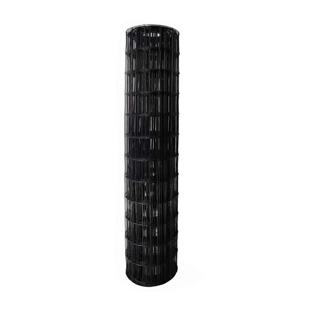 Angel Sar 36 in. x 50 ft. 16-Gauge Black PVC Poultry Netting, Coated Welded Wire Fence for Yard Vegetable Plant Protection (1)