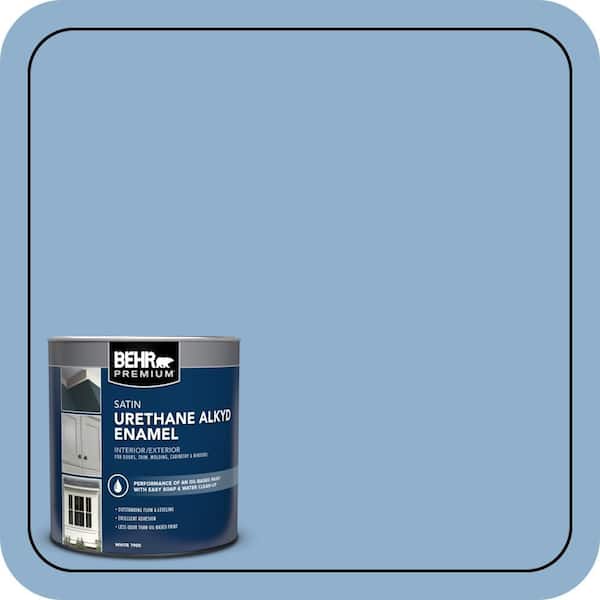 BEHR PREMIUM 1 qt. #M510-3 Sailors Knot Satin Enamel Urethane Alkyd Interior/Exterior Paint (2)