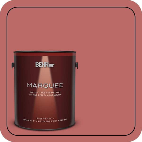 BEHR MARQUEE 1 gal. #MQ1-11 Drama Queen One-Coat Hide Matte Interior Paint & Primer (2)