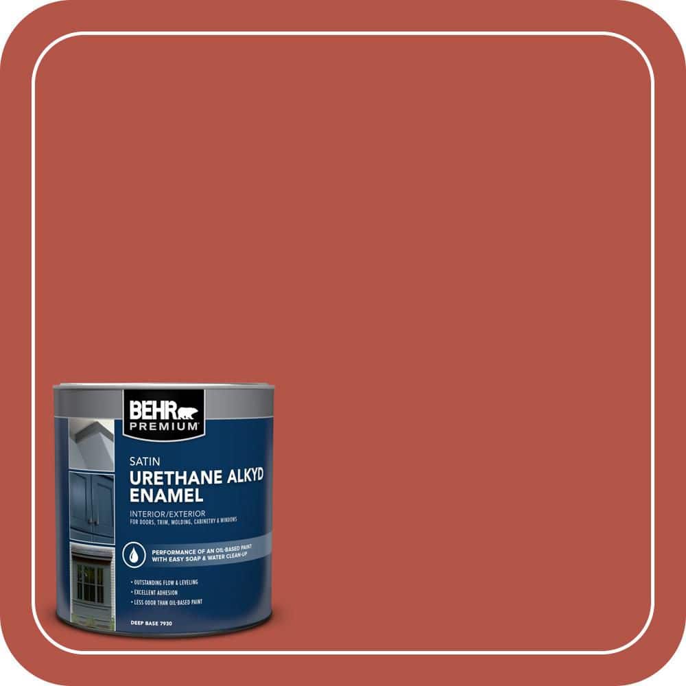 BEHR PREMIUM 1 qt. #T17-18 Hot and Spicy Satin Enamel Urethane Alkyd Interior/Exterior Paint