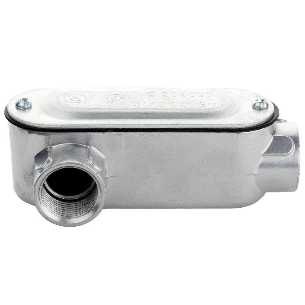 Commercial Electric 3/4 in. Rigid Metal Conduit (RMC) Threaded Conduit Body with Stamped Cover (Type LR) (3)