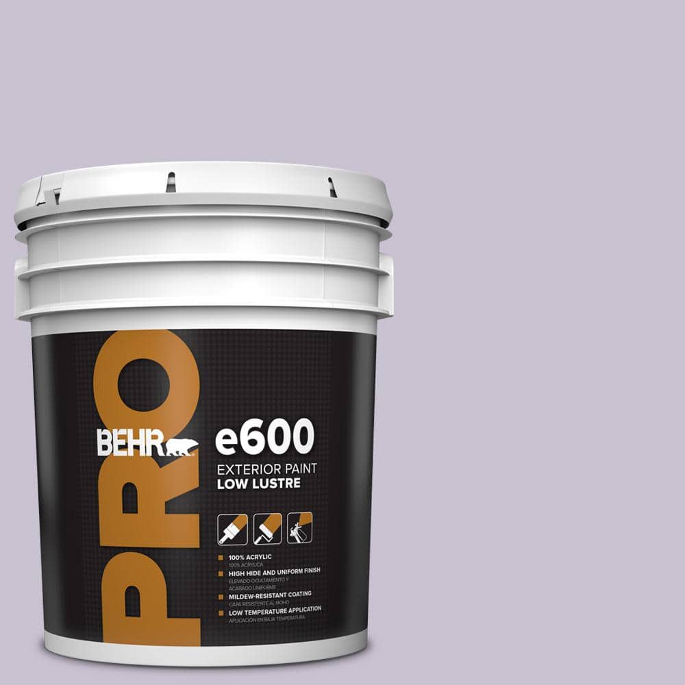 BEHR PRO 5 gal. #ICC-44 Lavender Bouquet Low Luster Exterior Paint