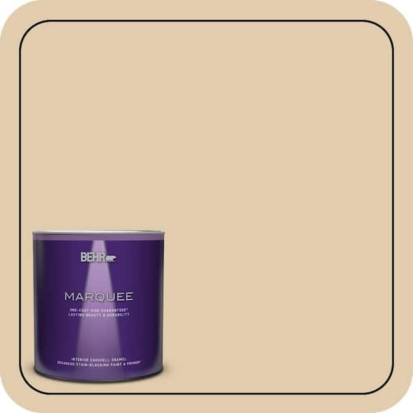 BEHR MARQUEE 1 qt. #MQ3-44 Ancient Scroll One-Coat Hide Eggshell Enamel Interior Paint & Primer (2)