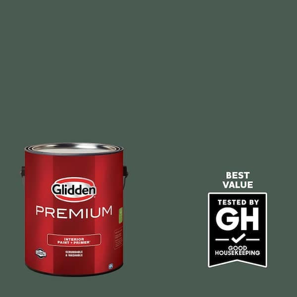 Glidden Premium 1 gal. PPG1136-7 Dark Green Velvet Eggshell Interior Latex Paint (2)
