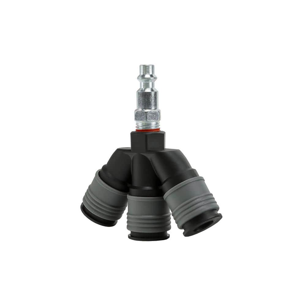 Freeman 3-Way Composite 1/4 in. Air Manifold with Universal Quick Connect Couplers (3)