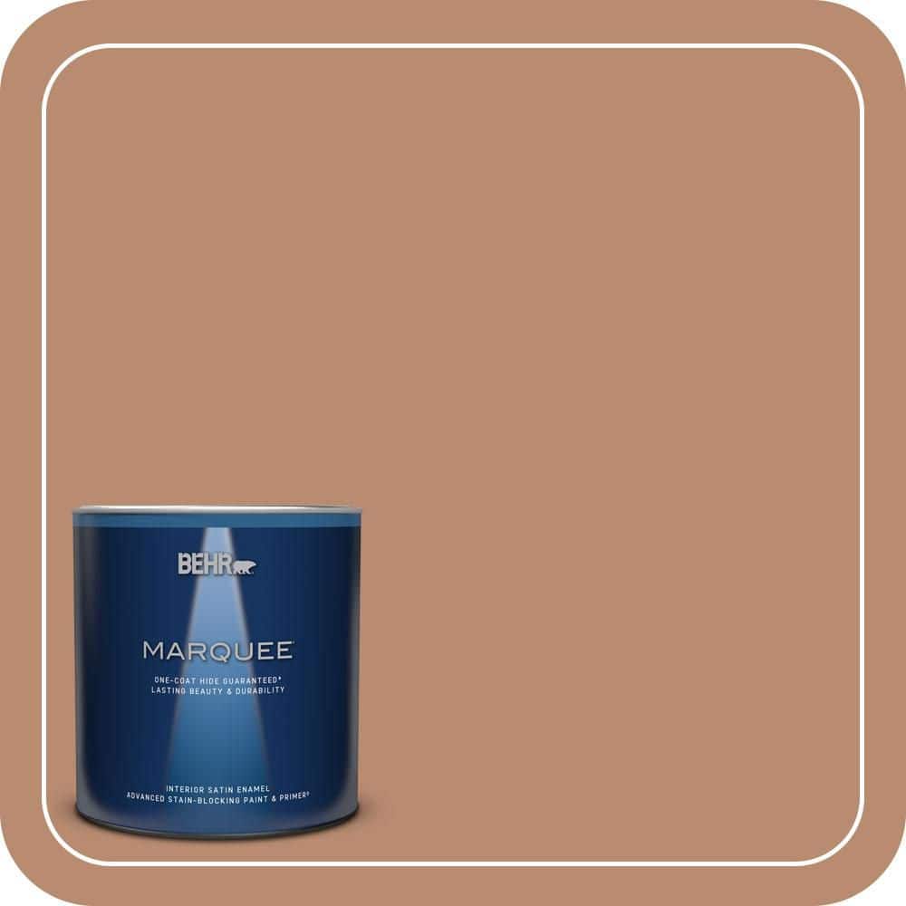BEHR MARQUEE 1 qt. #QE-12 Dune Drift Satin Enamel Interior Paint & Primer