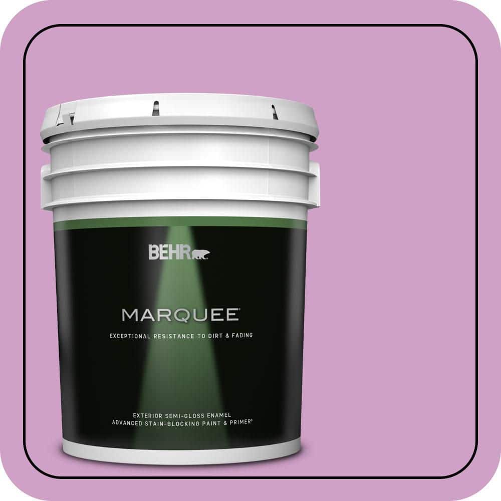 BEHR MARQUEE 5 gal. #670B-4 Geranium Bud Semi-Gloss Enamel Exterior Paint & Primer