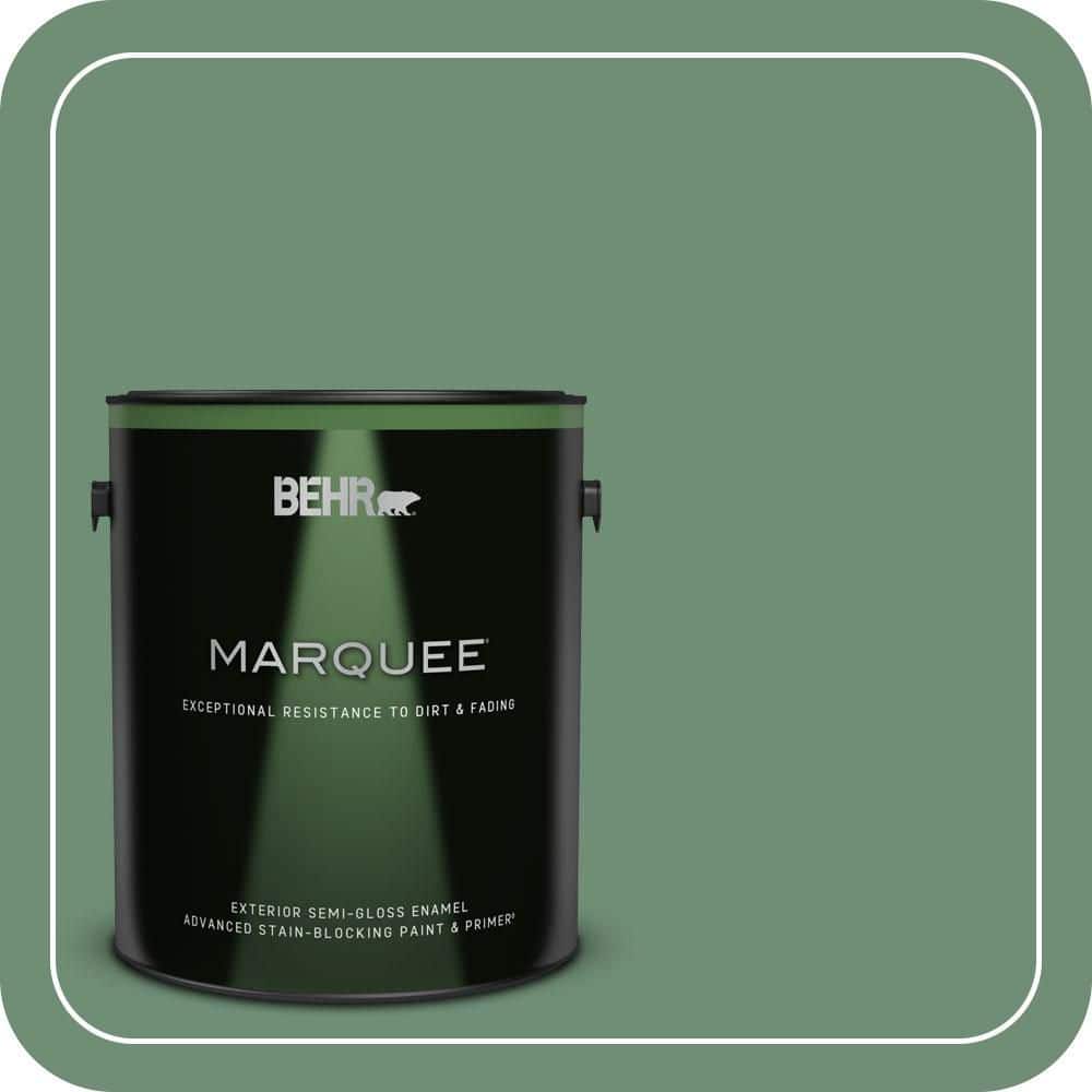 BEHR MARQUEE 1 gal. #QE-46 Ivy Wreath Semi-Gloss Enamel Exterior Paint & Primer