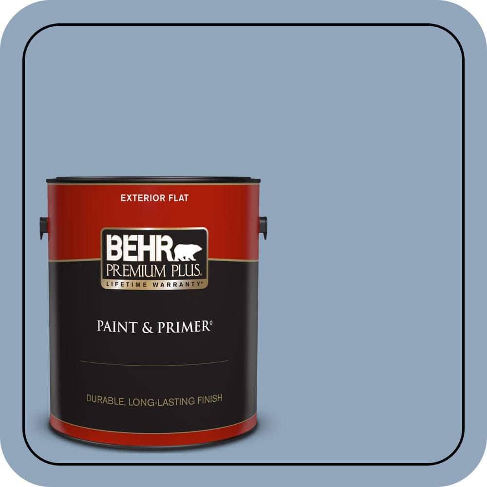 BEHR PREMIUM PLUS 1 gal. #PPU14-08 Paris Flat Exterior Paint & Primer (1)