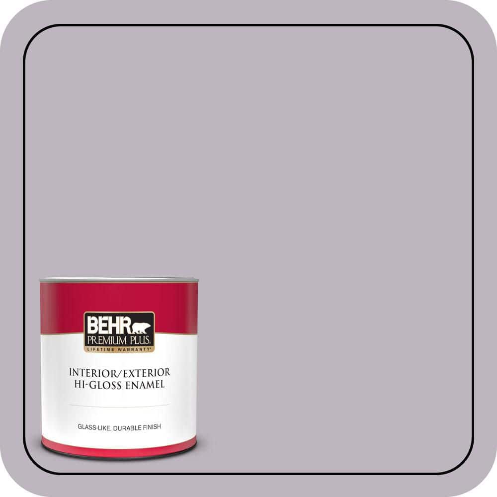 BEHR PREMIUM PLUS 1 qt. #N100-3 Future Vision Hi-Gloss Enamel Interior/Exterior Paint & Primer (1)