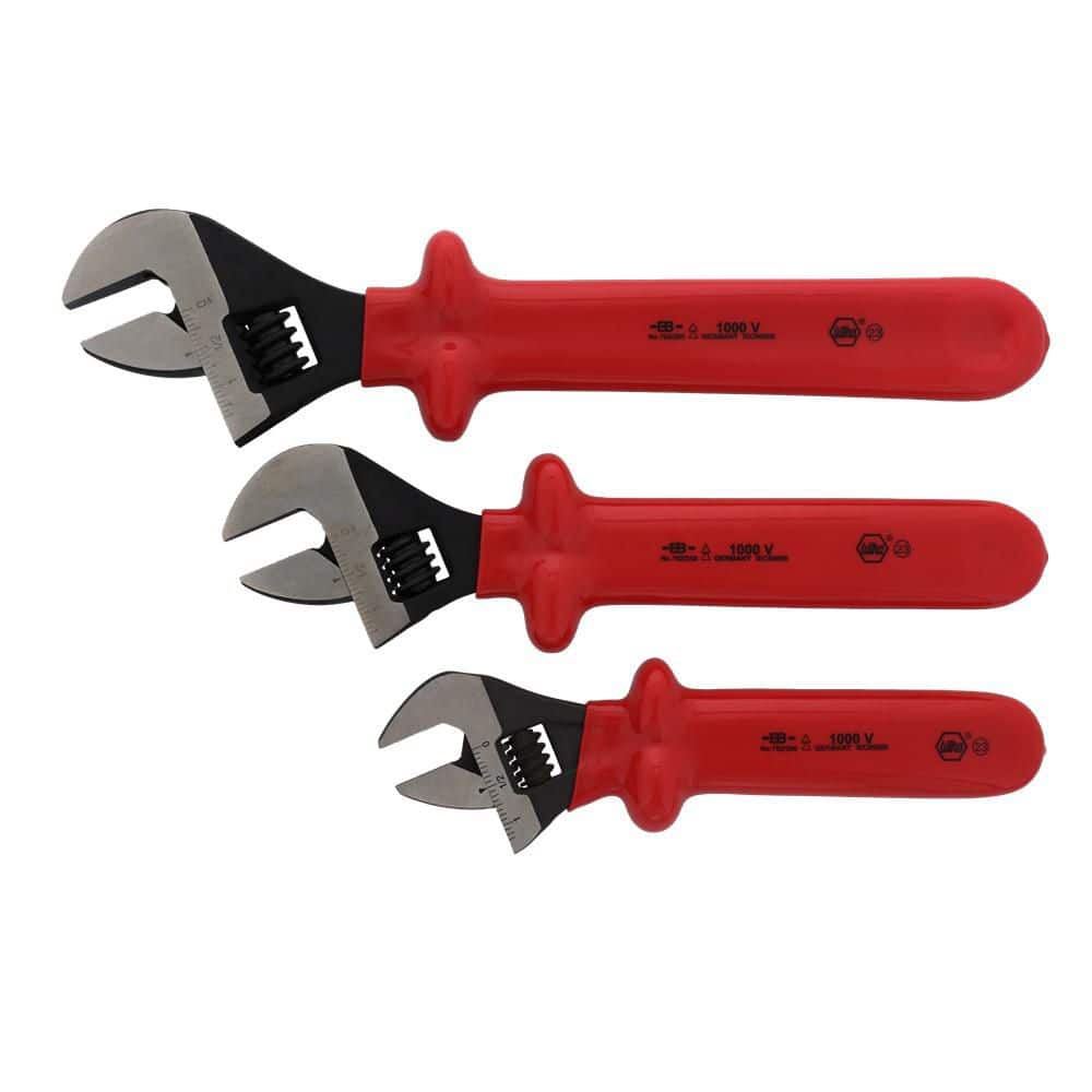 Wiha 1000-Volt Insulated Adjustable Wrench Set (3-Piece) (1)