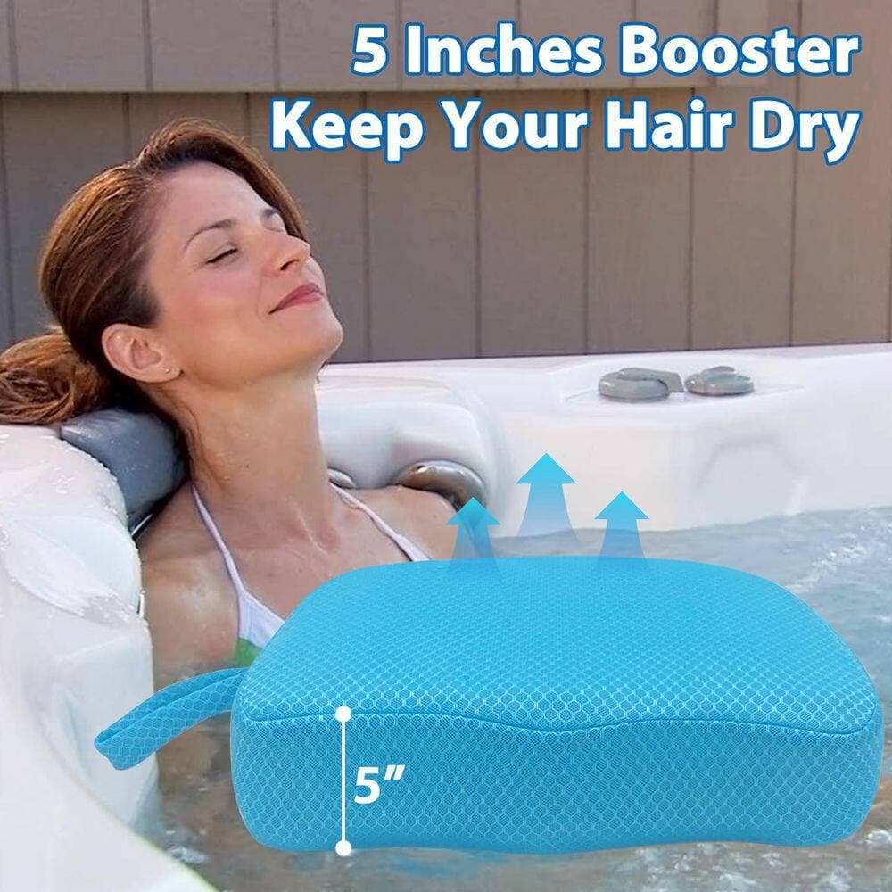 Wudkey 1-Piece Bath Accessory Set, Hot Tub Booster Seat for Adults, 5 in. Thick Supportive Cushion with Non-Slip Bottom, Blue (3)