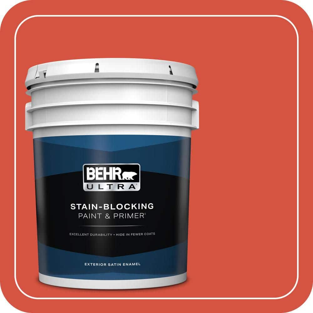 BEHR ULTRA 5 gal. #T18-12 Spirit Warrior Satin Enamel Exterior Paint & Primer