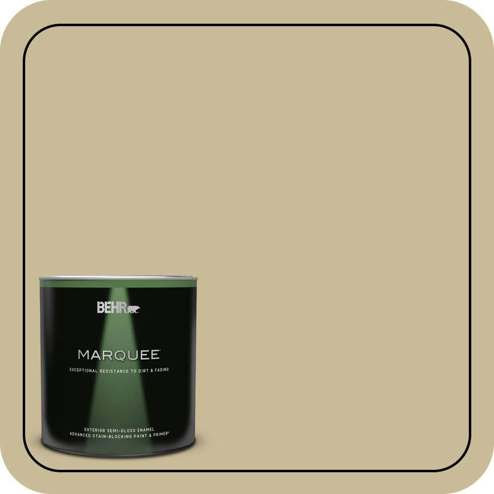 BEHR MARQUEE 1 qt. #PPU8-09 Tea Bag Semi-Gloss Enamel Exterior Paint & Primer