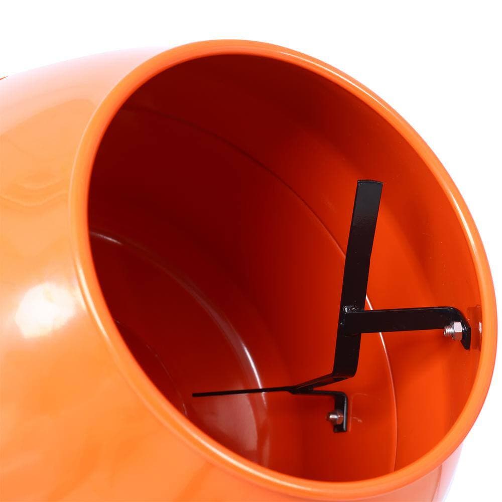 Unbranded 4.6 cu ft. 370W Portable Electric Concrete Mixer Cement Mixing Barrow Machine Mixing Mortar Handle with Wheels (3)