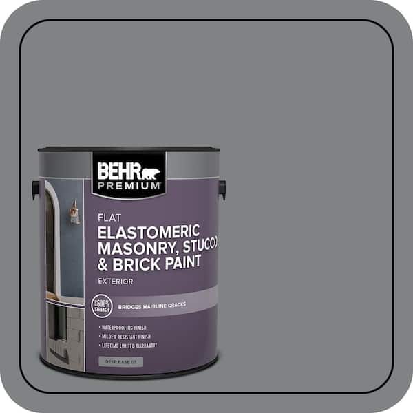 BEHR PREMIUM 1 gal. #PPU26-03 Legendary Gray Elastomeric Masonry, Stucco and Brick Exterior Paint (2)