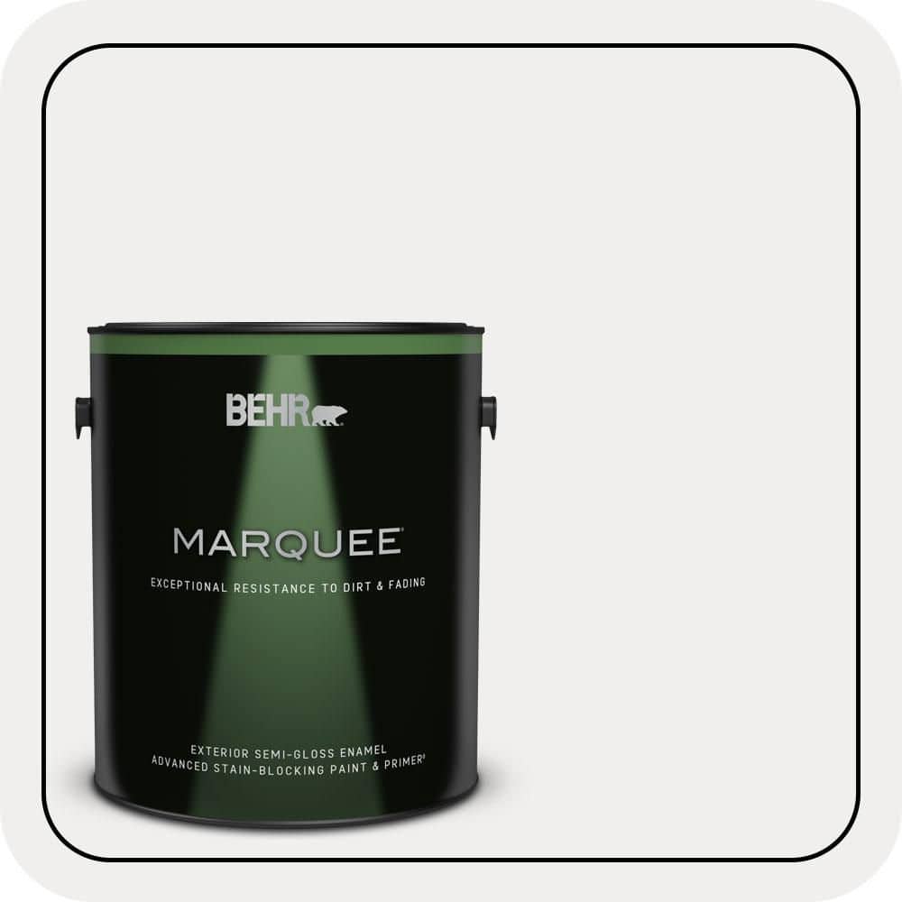 BEHR MARQUEE 1 gal. #W-D-610 White Glove Semi-Gloss Enamel Exterior Paint & Primer (1)