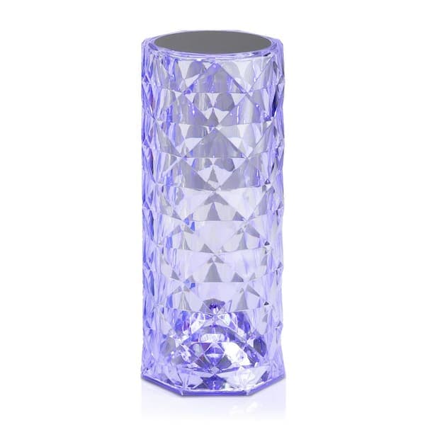 Unbranded 8.5 in. Crystal Indoor Touch Table Light Rose