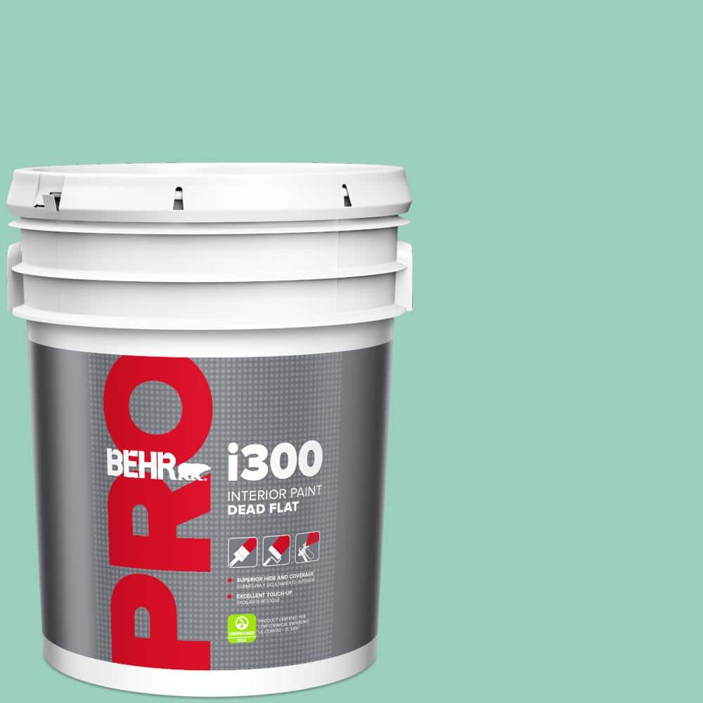 BEHR PRO 5 gal. #HDC-SM14-6 Thermal Aqua Dead Flat Interior Paint