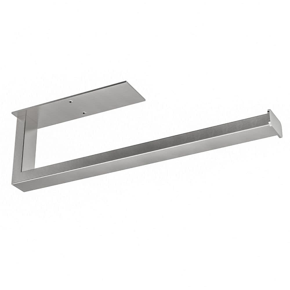 NVNOO 12.4 in. Stainless Steel Hanging Paper Towel Rack for Kitchen and Bathroom, Silver (1)